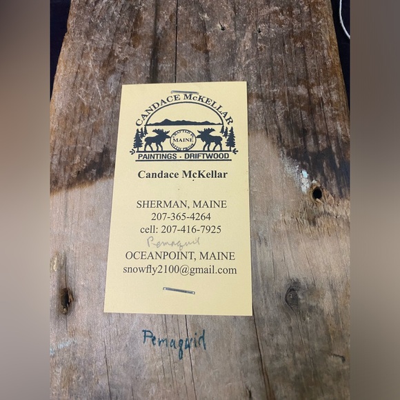 Lighthouse Nautical Art Driftwood Candace McKellar, Maine Hand Painted Signed - Picture 3 of 9